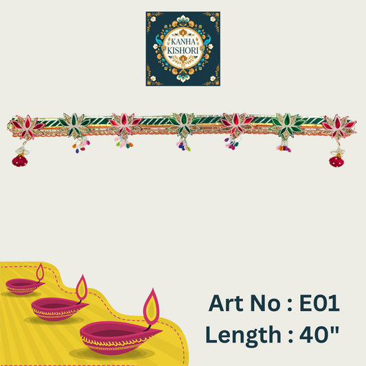 Vibrant Festive Toran with Tassels and Embellishments