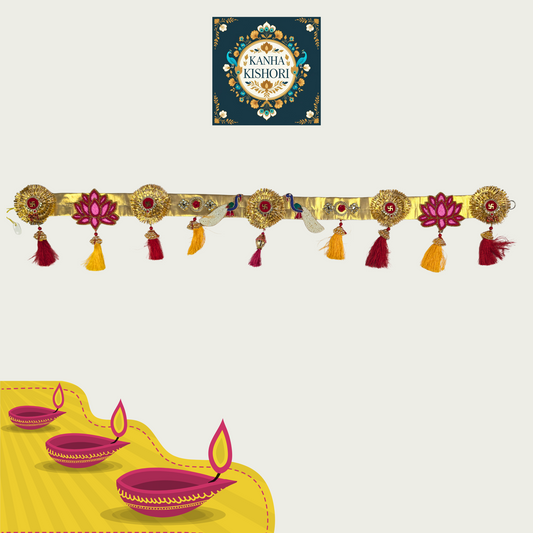 Decorative Traditional Toran with Embellishments and Tassels