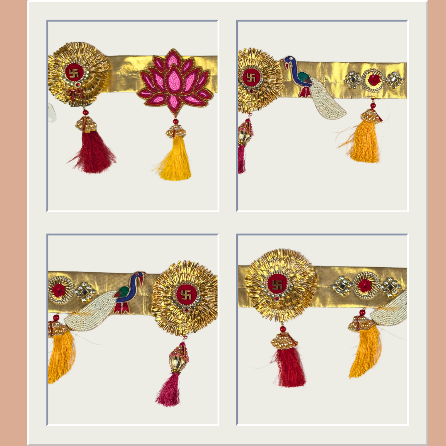Decorative Traditional Toran with Embellishments and Tassels