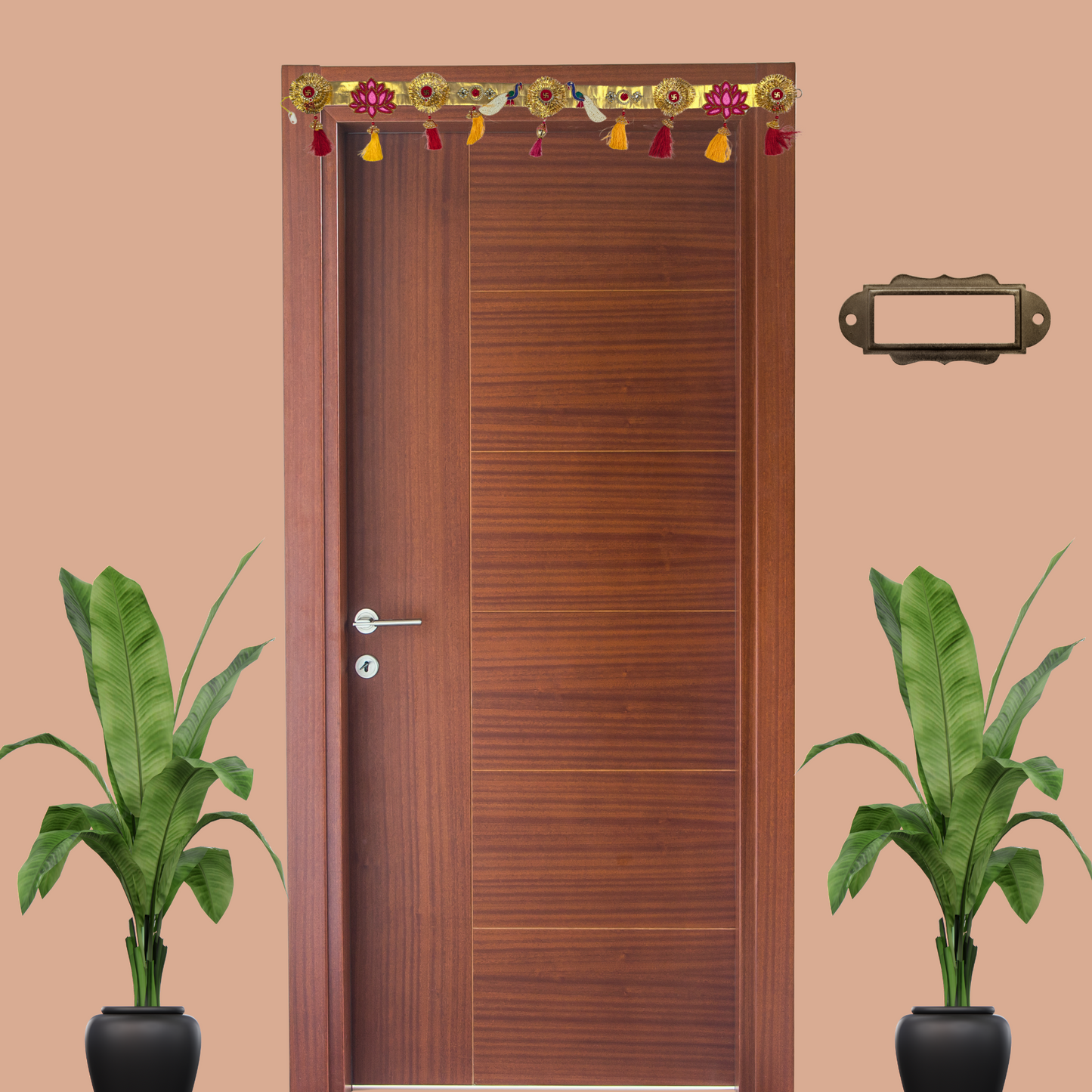 Decorative Traditional Toran with Embellishments and Tassels