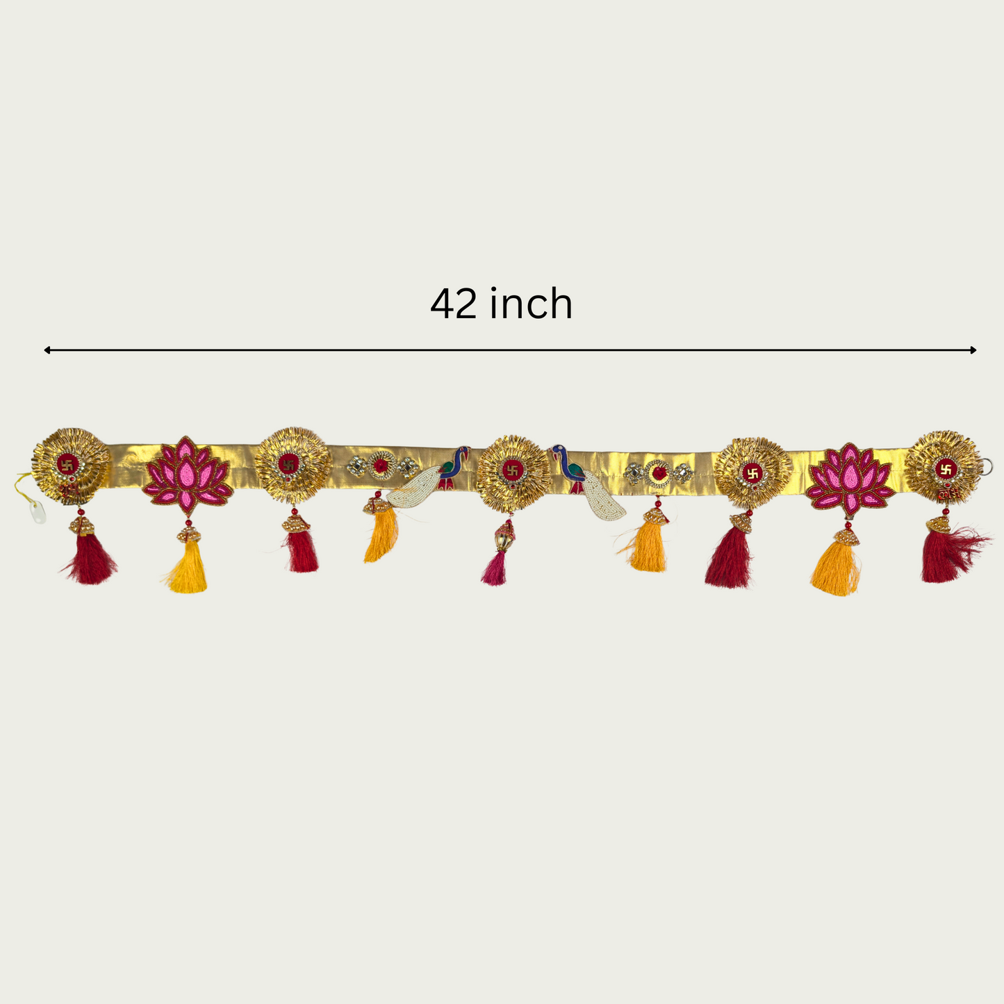 Decorative Traditional Toran with Embellishments and Tassels